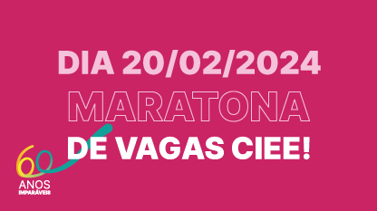 Texto avisando sobre a maratona que irá ocorrer no dia 20 de fevereiro de 2024