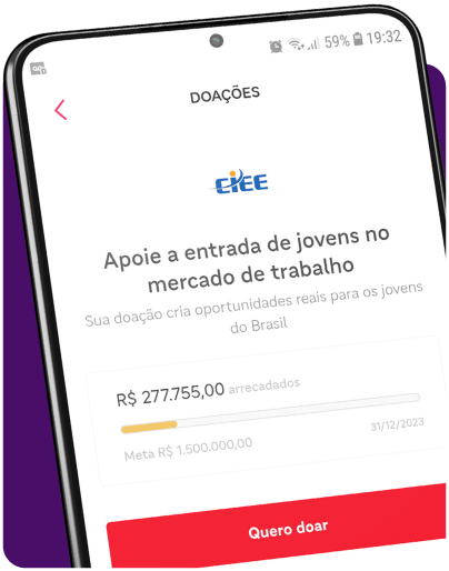 Tela de Celular - Doações CIEE