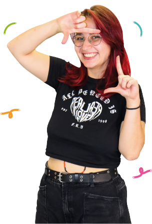 Menina dando close