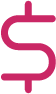 ícone representando dinheiro por um cifrão pink